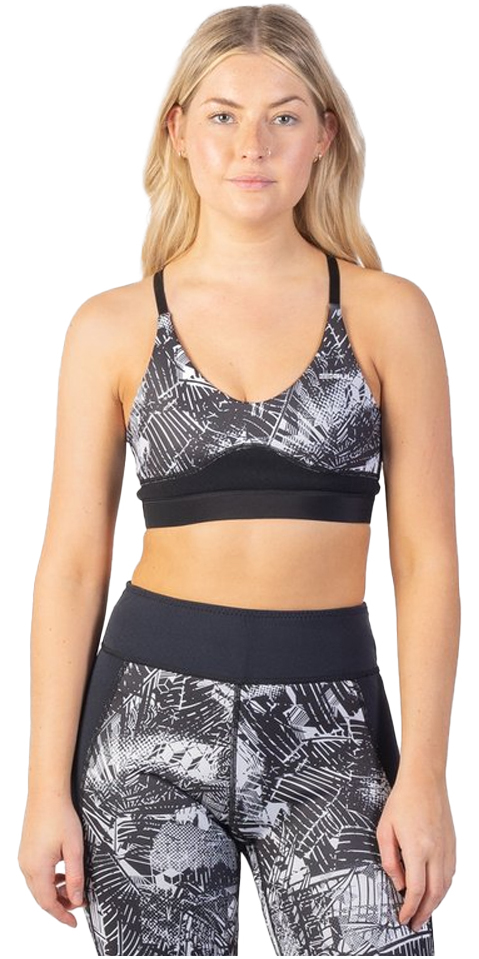 2025 Gul Womens Luna7 SUP Bra LA0303-C1 - Broken Palm / Black